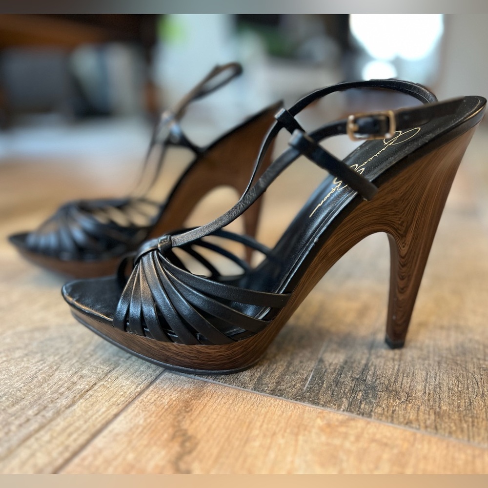 Jessica Simpson Platform Sandal Heels - size 8.5 - Black